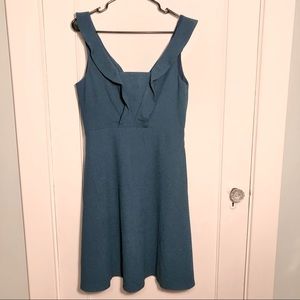MAGGIE LONDON NWT Ruffle Sleeve Blue Dress